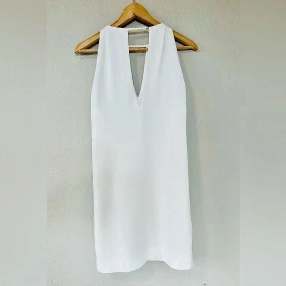 Parker Riviera Lace-Up Sides White Dress Keyhole Neck - Picture 7 of 15